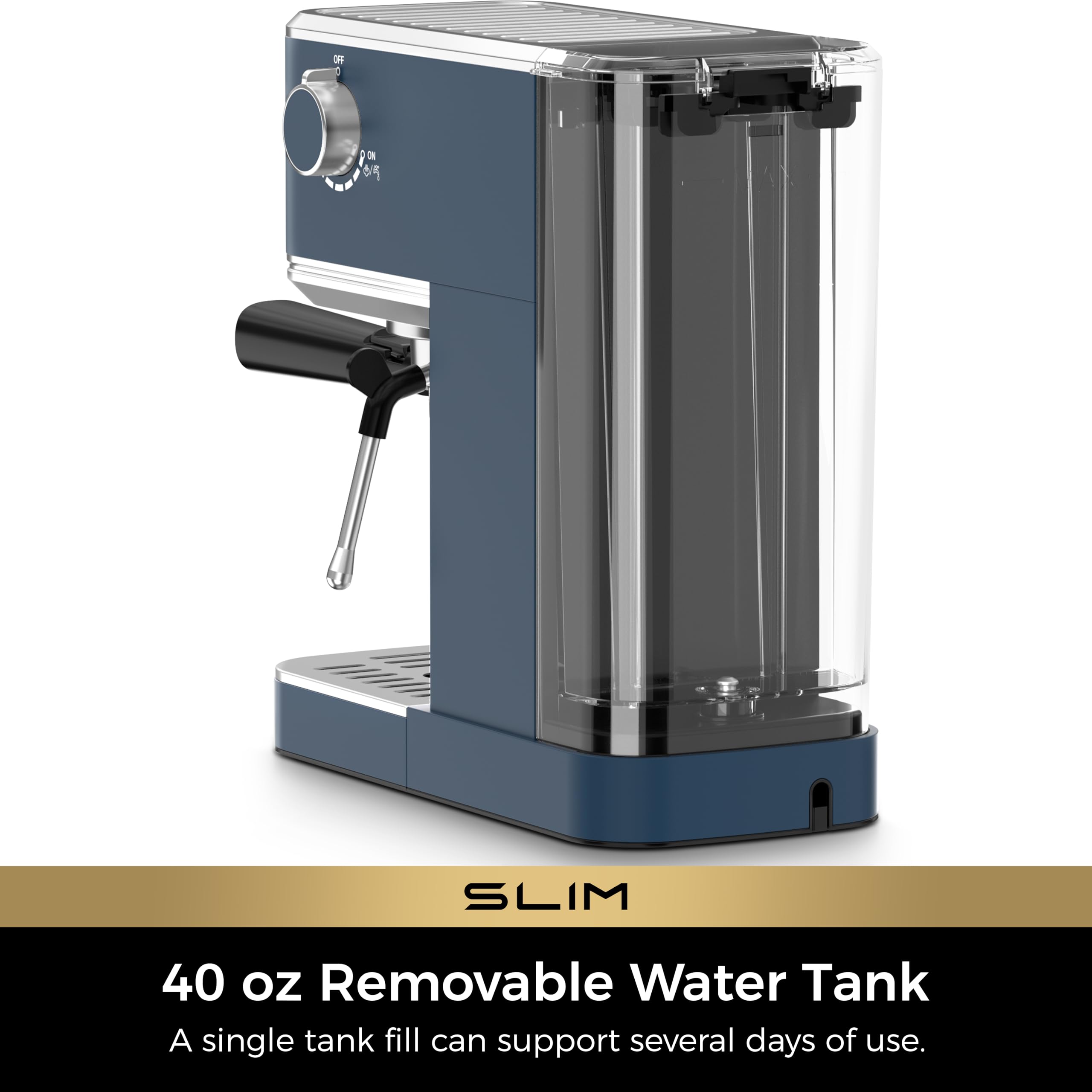 Diseño compacto de 5,5 pulgadas cabe en cocinas pequeñas.