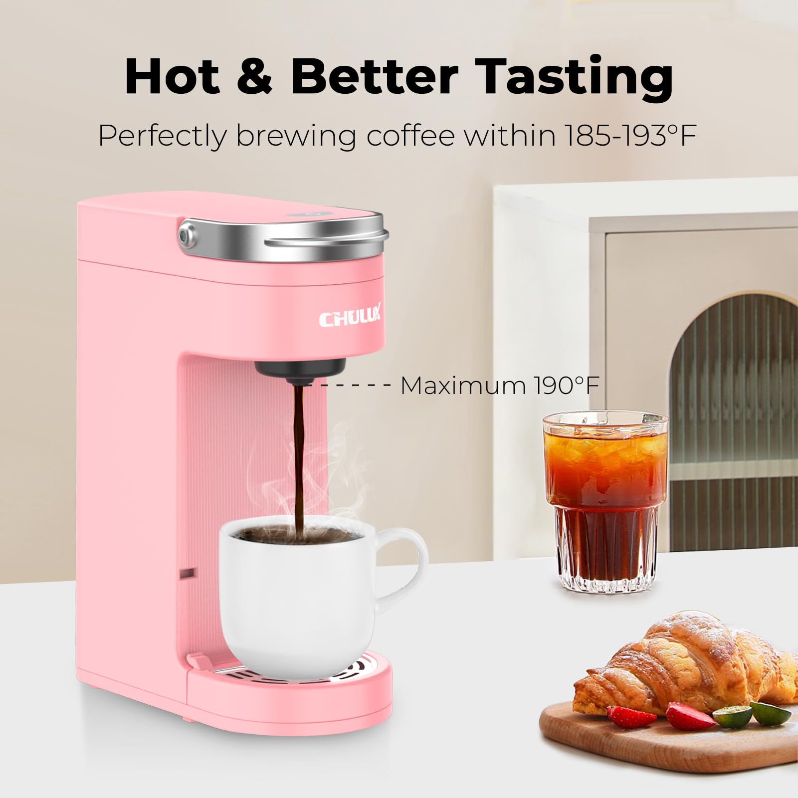 CHULUX Slim taza de viaje de hasta 7,3 pulgadas