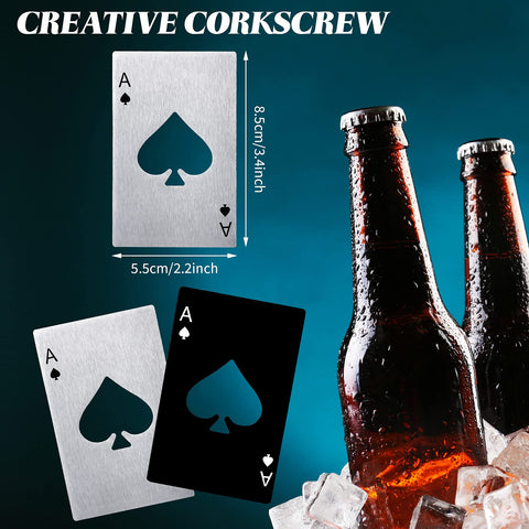 Abrebotellas Chumia con diseño de as de cartas para bodas y fiestas.