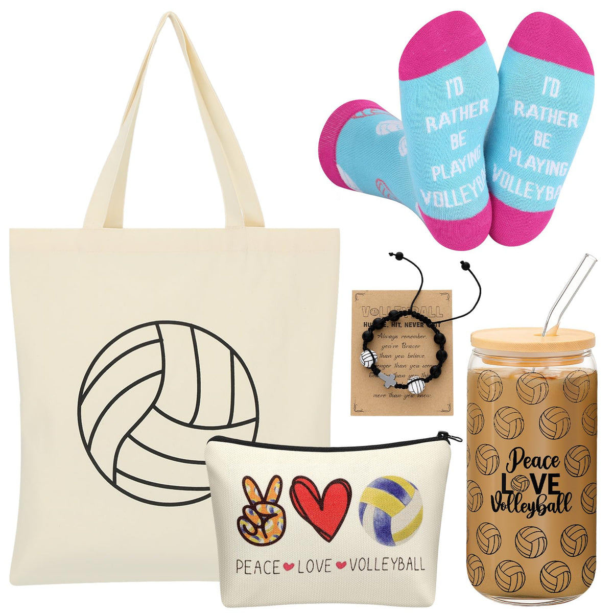 Bolso de maquillaje Chunful para voleibol, ideal para ordenar artículos personales.