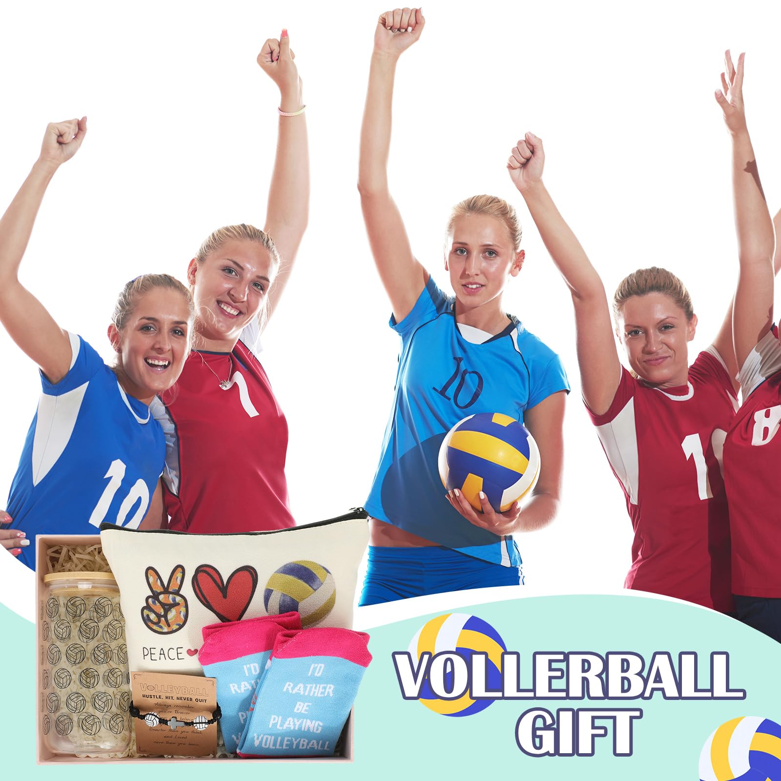 Conjunto de regalos Chunful para voleibol, ideal para entrenadoras y jugadoras.