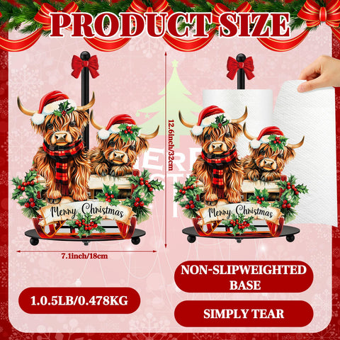Chunful diseño rústico vaca Highland para Navidad
