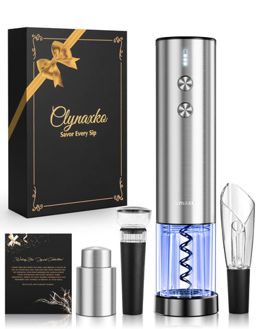 Chunyee sacacorchos eléctrico en elegante soporte, facilita brindar una experiencia sofisticada.