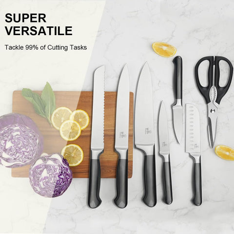 Cuchillo chef CHUSHIJI de 8 pulgadas, versátil para tareas diarias.