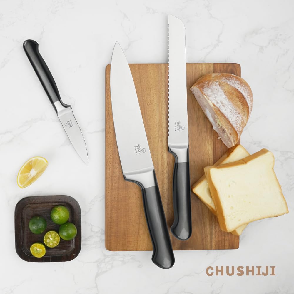 Cuchillo de pan CHUSHIJI de 8 pulgadas para cortes limpios.
