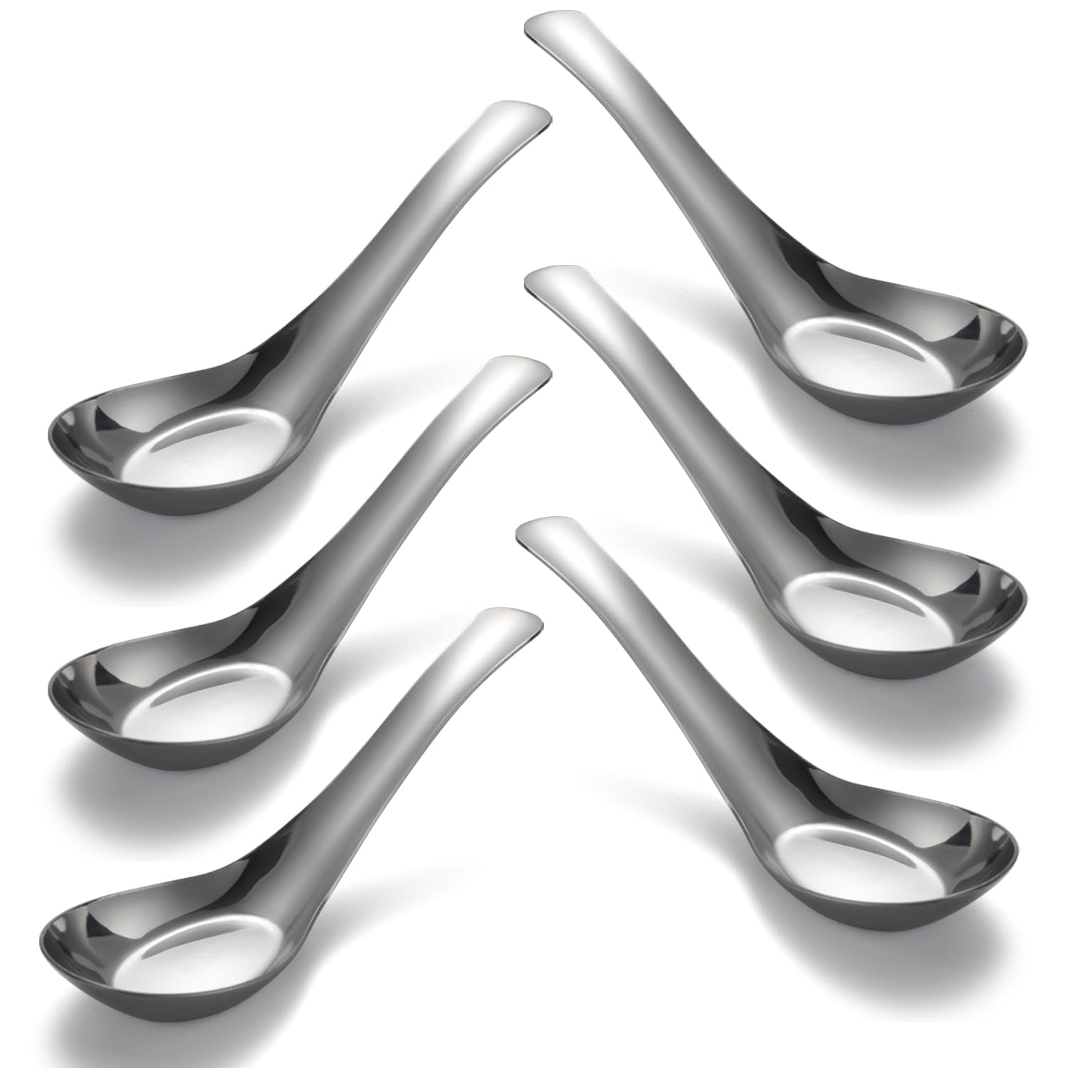 CHWAIKA cucharas de sopa acero inoxidable con acabado espejo para uso diario