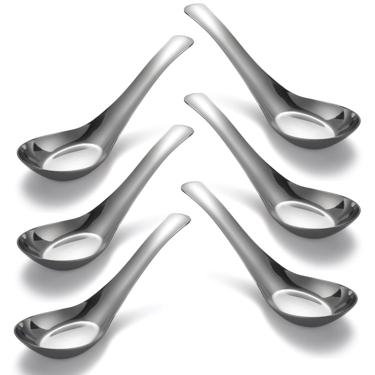 CHWAIKA cucharas de sopa acero inoxidable con acabado espejo para uso diario