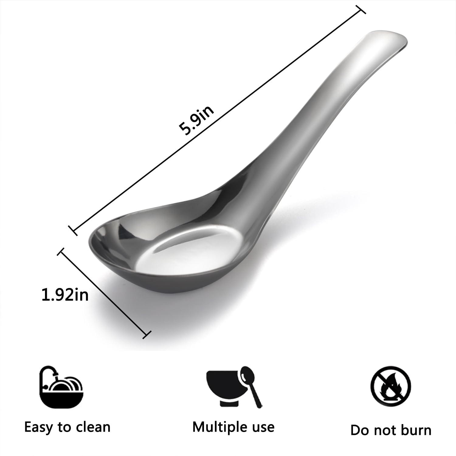 CHWAIKA cucharas de sopa multifuncionales para sopas, postres y cereales