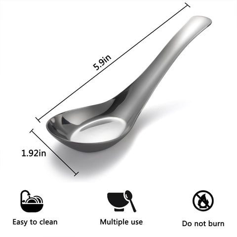 CHWAIKA cucharas de sopa multifuncionales para sopas, postres y cereales