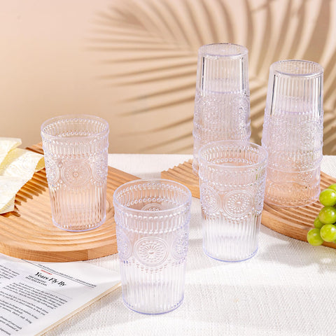 Vaso de 14 onzas Ciaell, ideal para jugos y cócteles.
