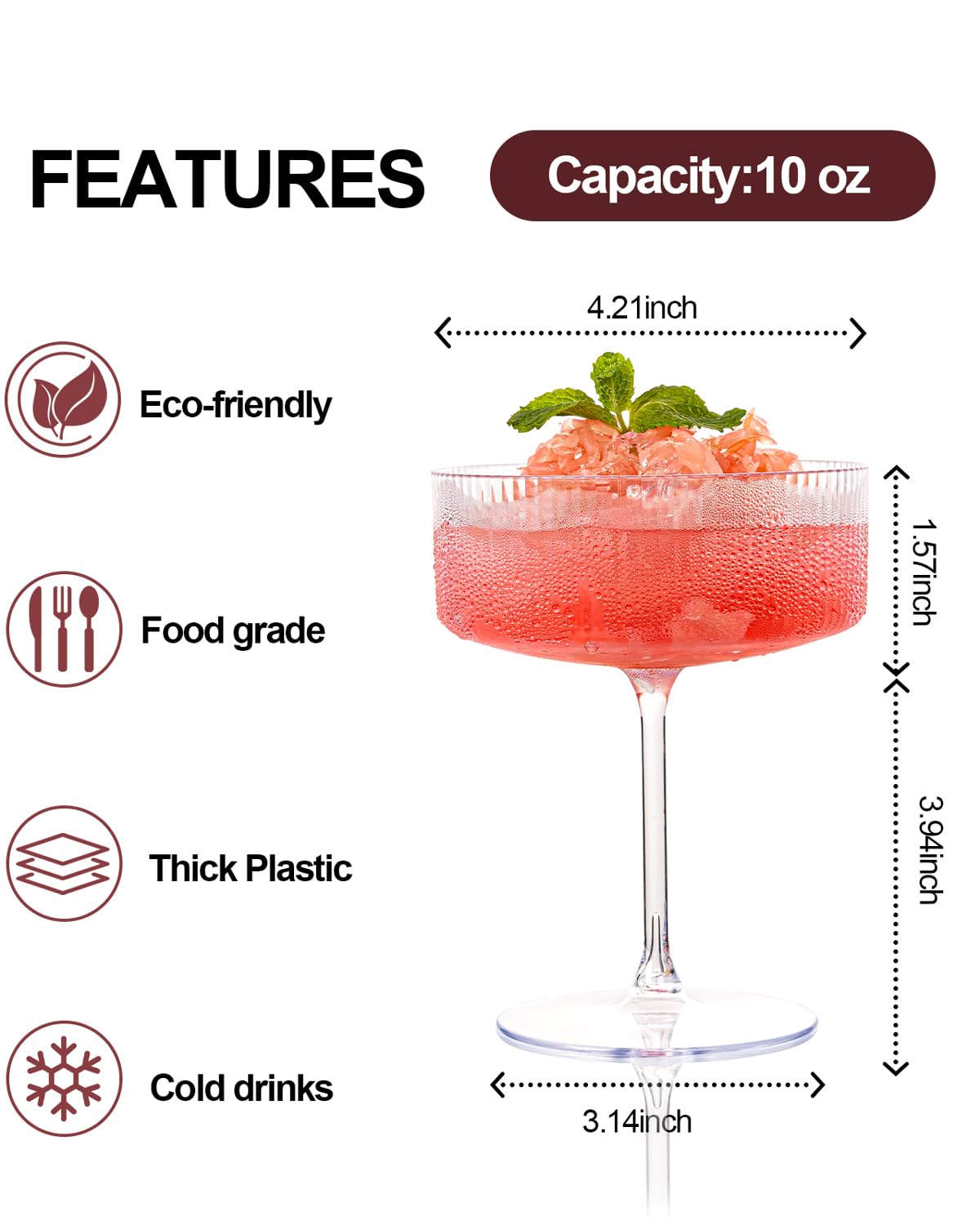 Ciaell copa martini elegante para eventos y banquetes