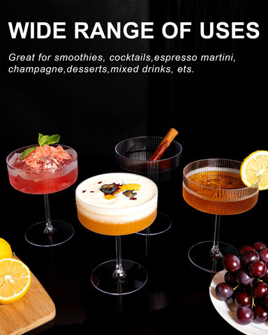 Ciaell copa martini resistente a golpes 10oz para fiestas