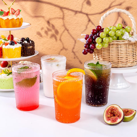 Vaso plástico Ciaell transparente con brillo, ideal para mesa.