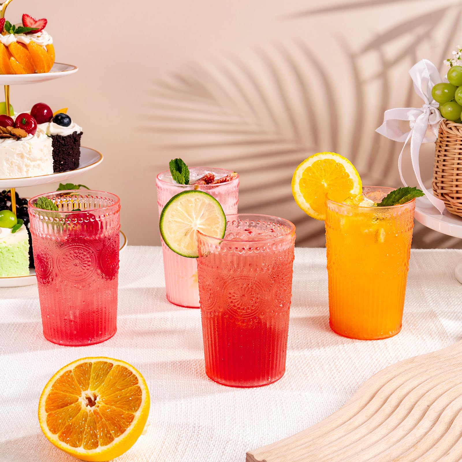 Vaso plástico rosa Ciaell para bodas y celebraciones
