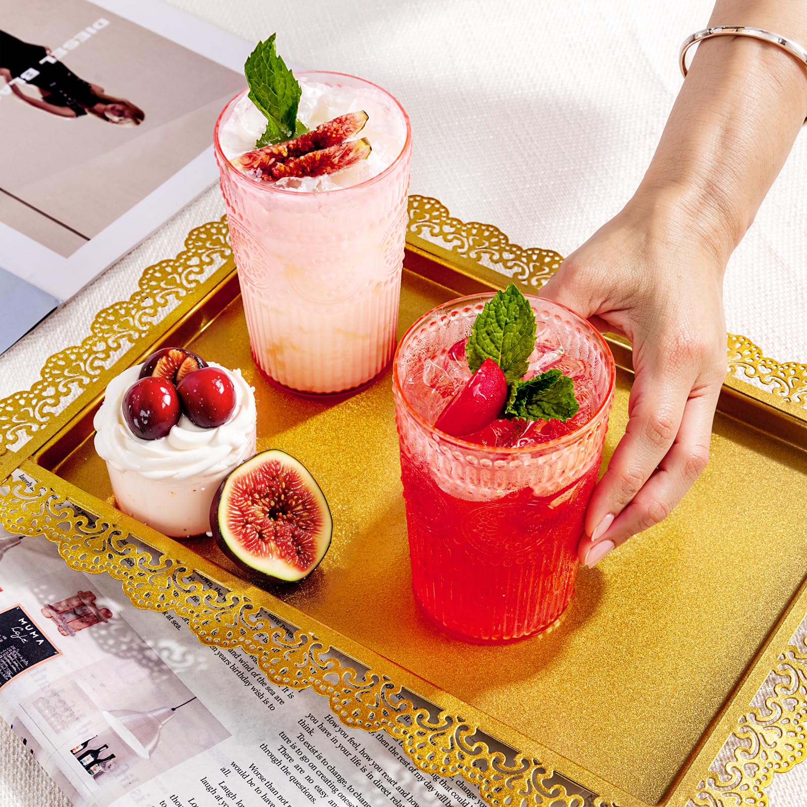 Vaso plástico rosa Ciaell resistente y apto para lavavajillas