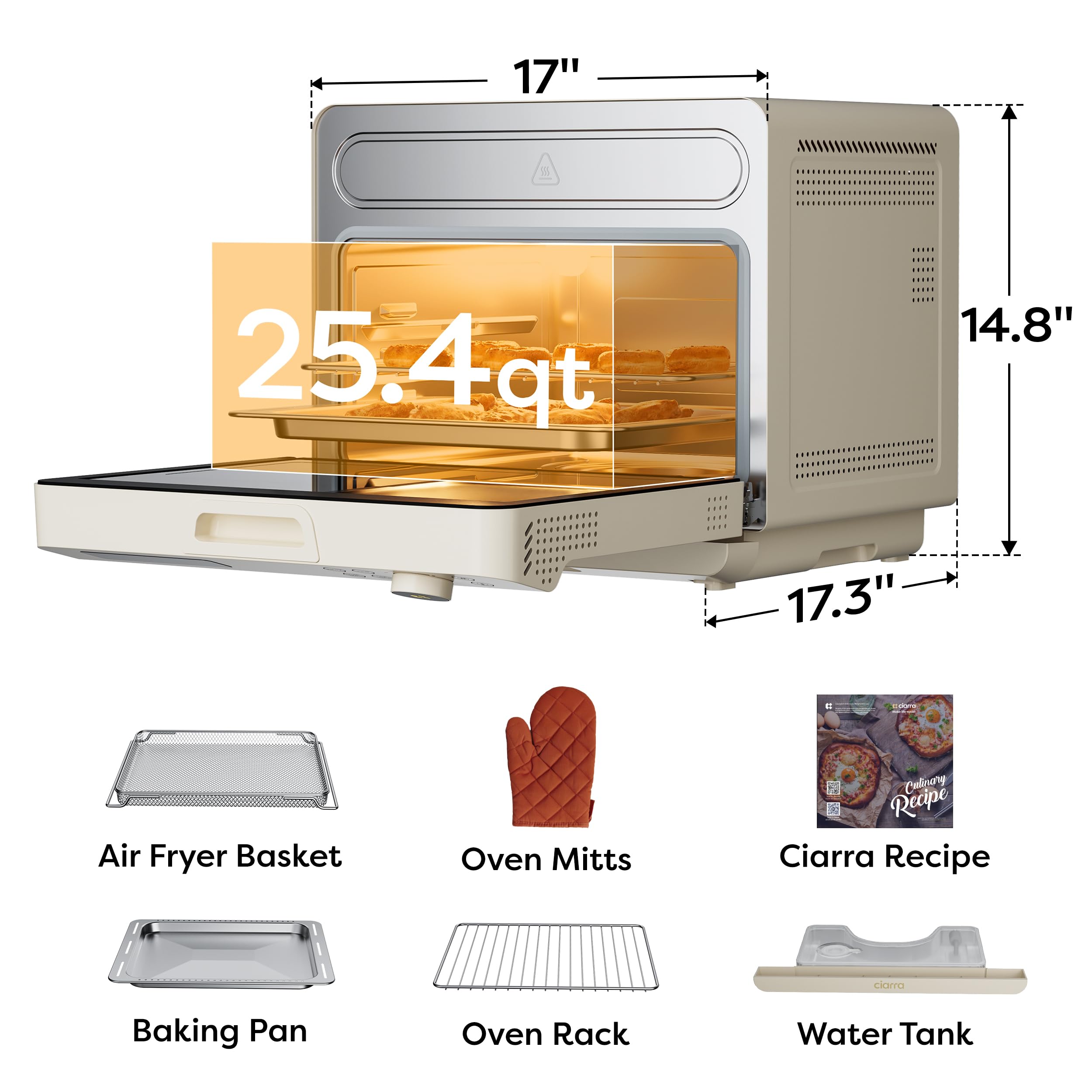 CIARRA 12 en 1: ahorro de espacio en cocina gracias a funciones combinadas