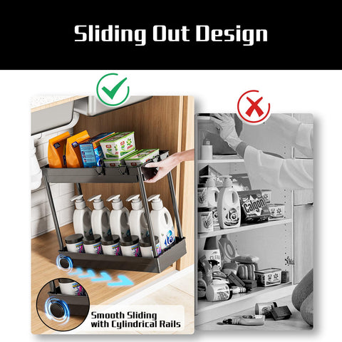 Cicilyna estante multiuso negro, diseño moderno para baño, cocina u oficina