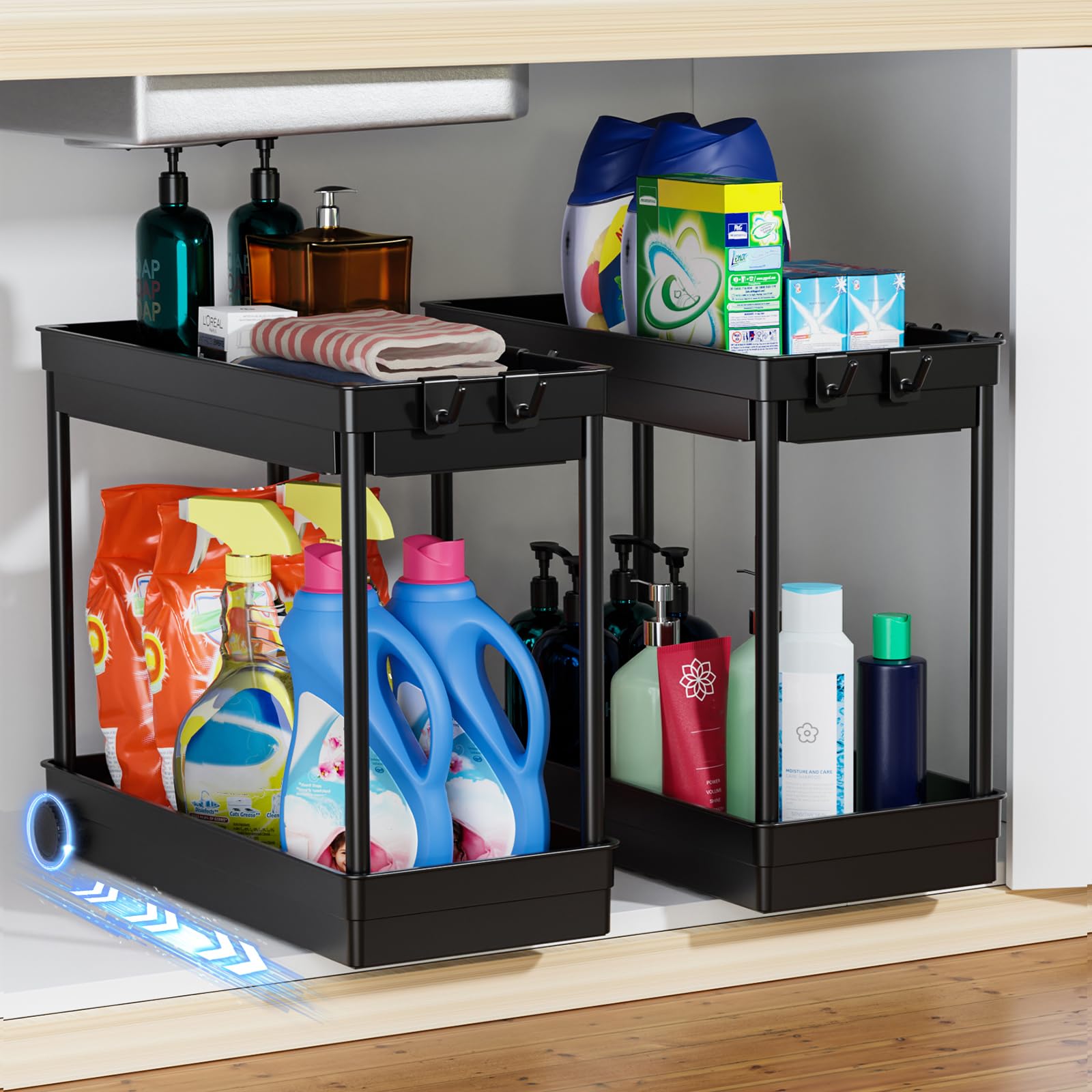 Cicilyna organizador de baño dos niveles, duradero y resistente al uso diario