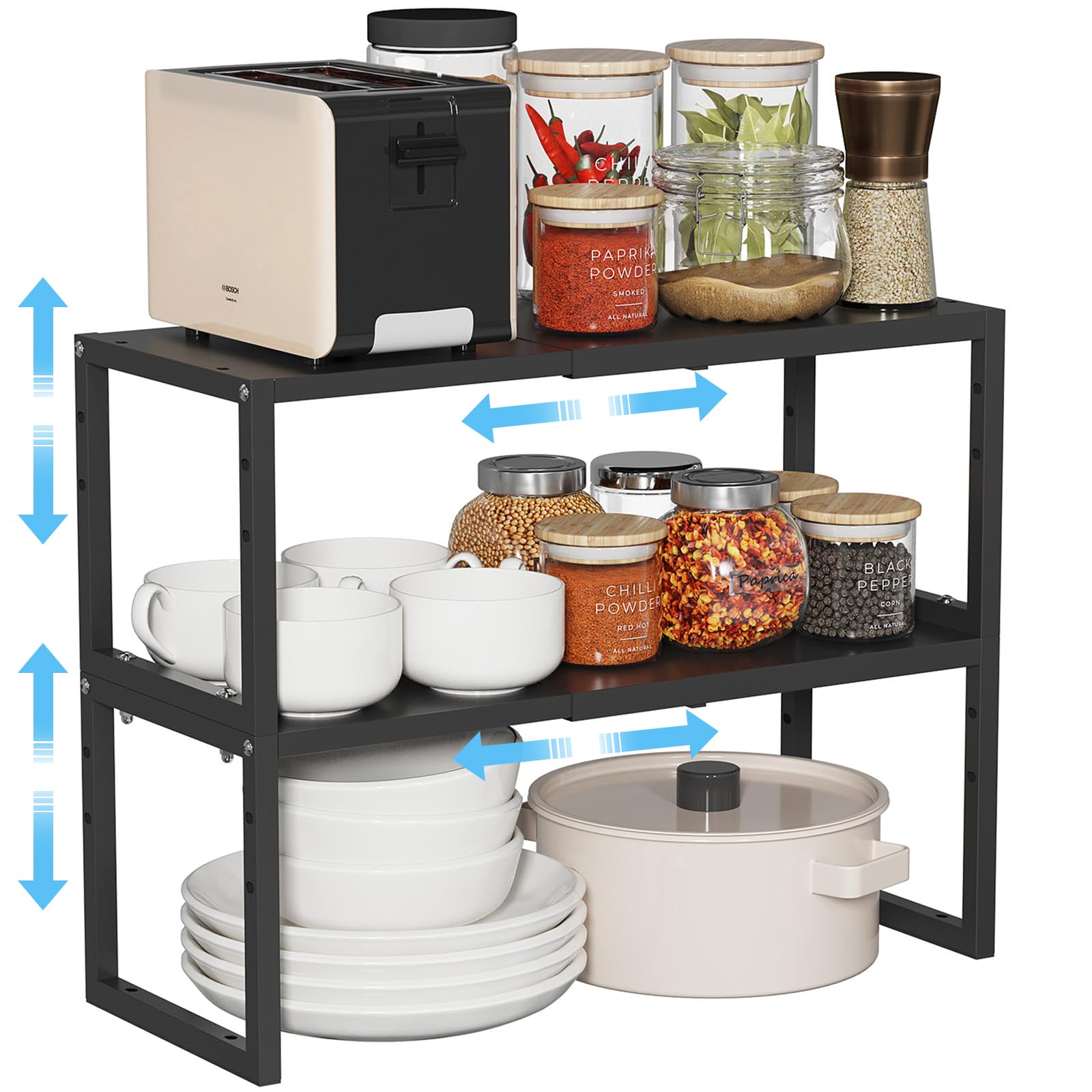 Cidaziya estanterías de dos piezas extendibles para optimizar la cocina