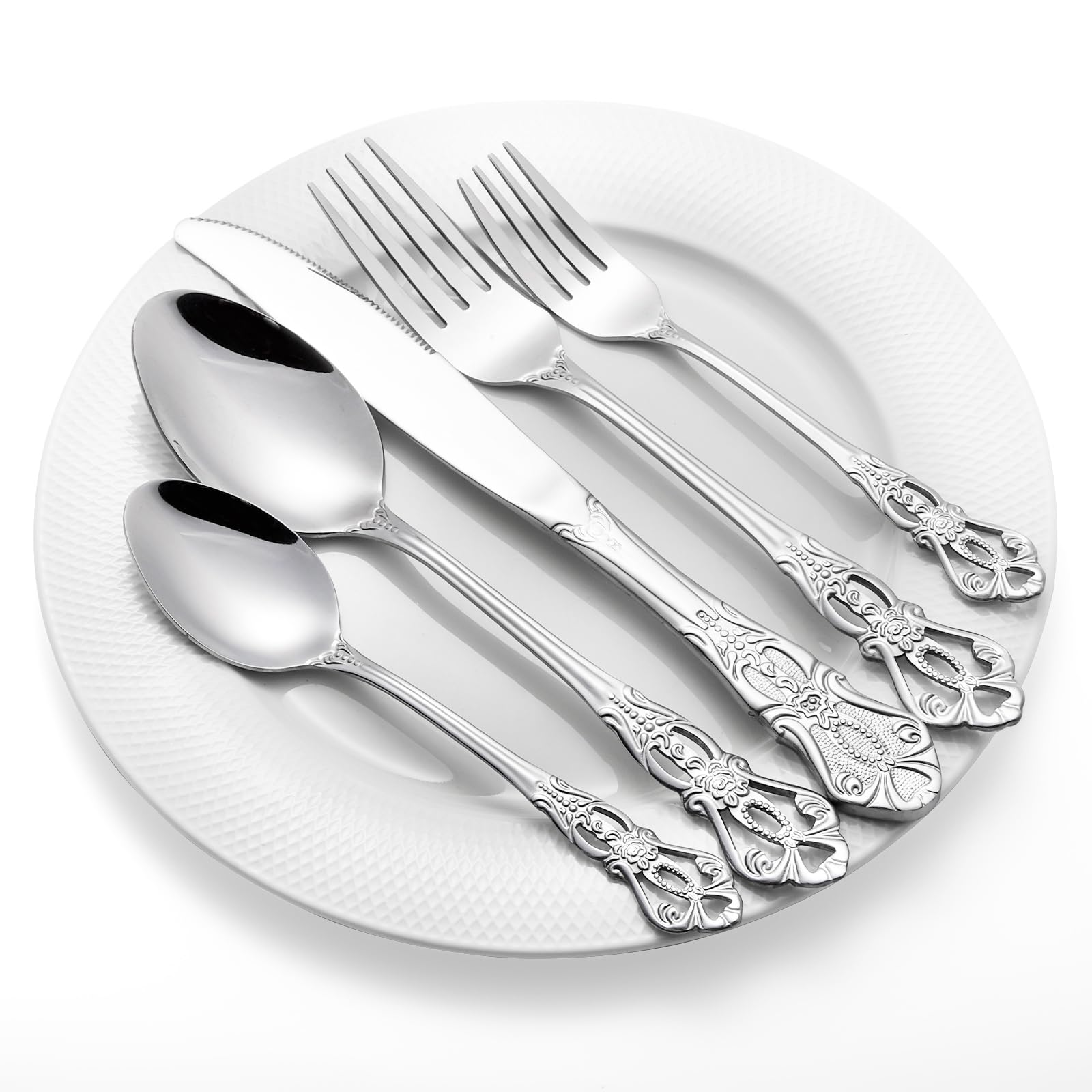 Cididu diseño vintage con tallados, añade elegancia a la mesa.