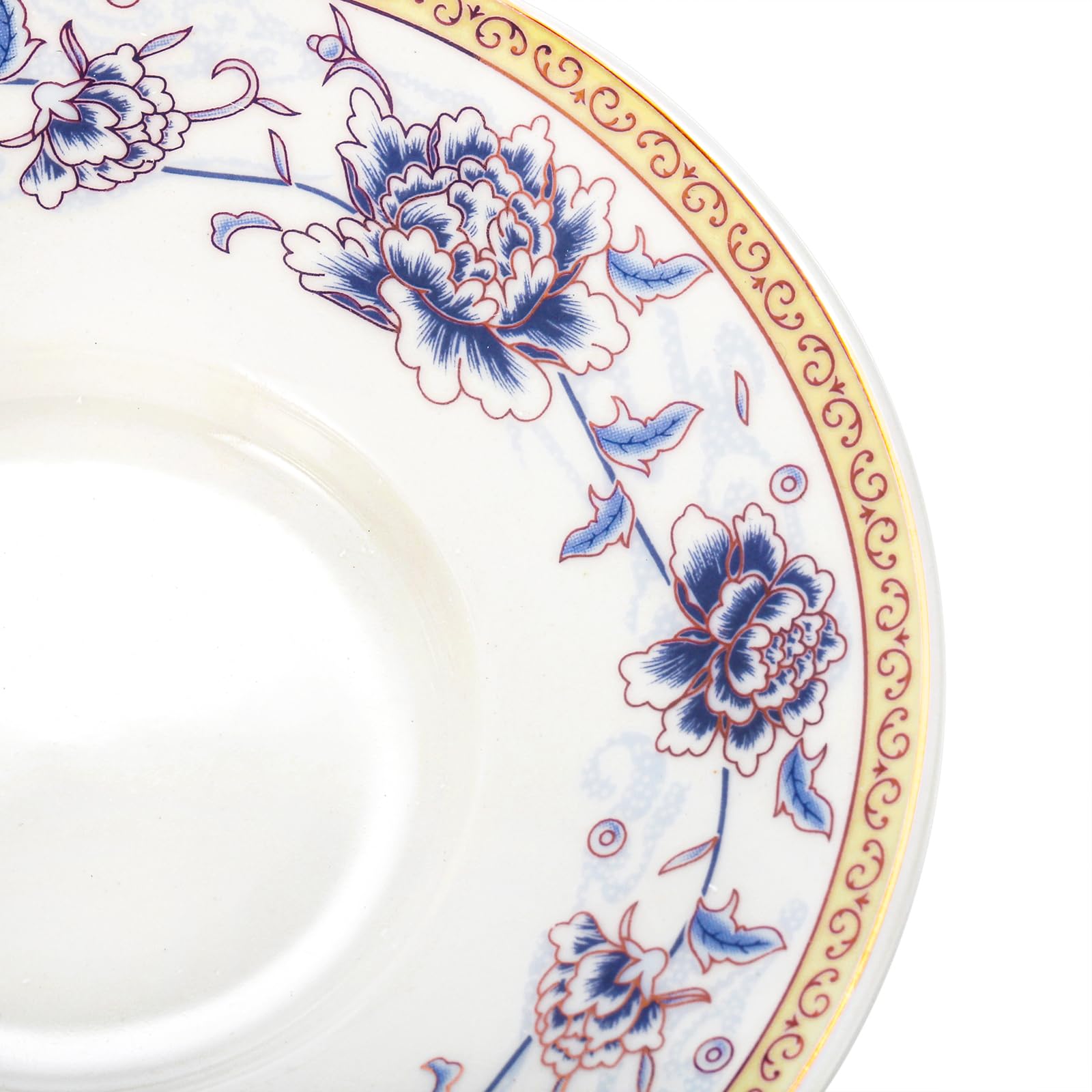Patrón peonías azul y blanco en juego de té Cididu