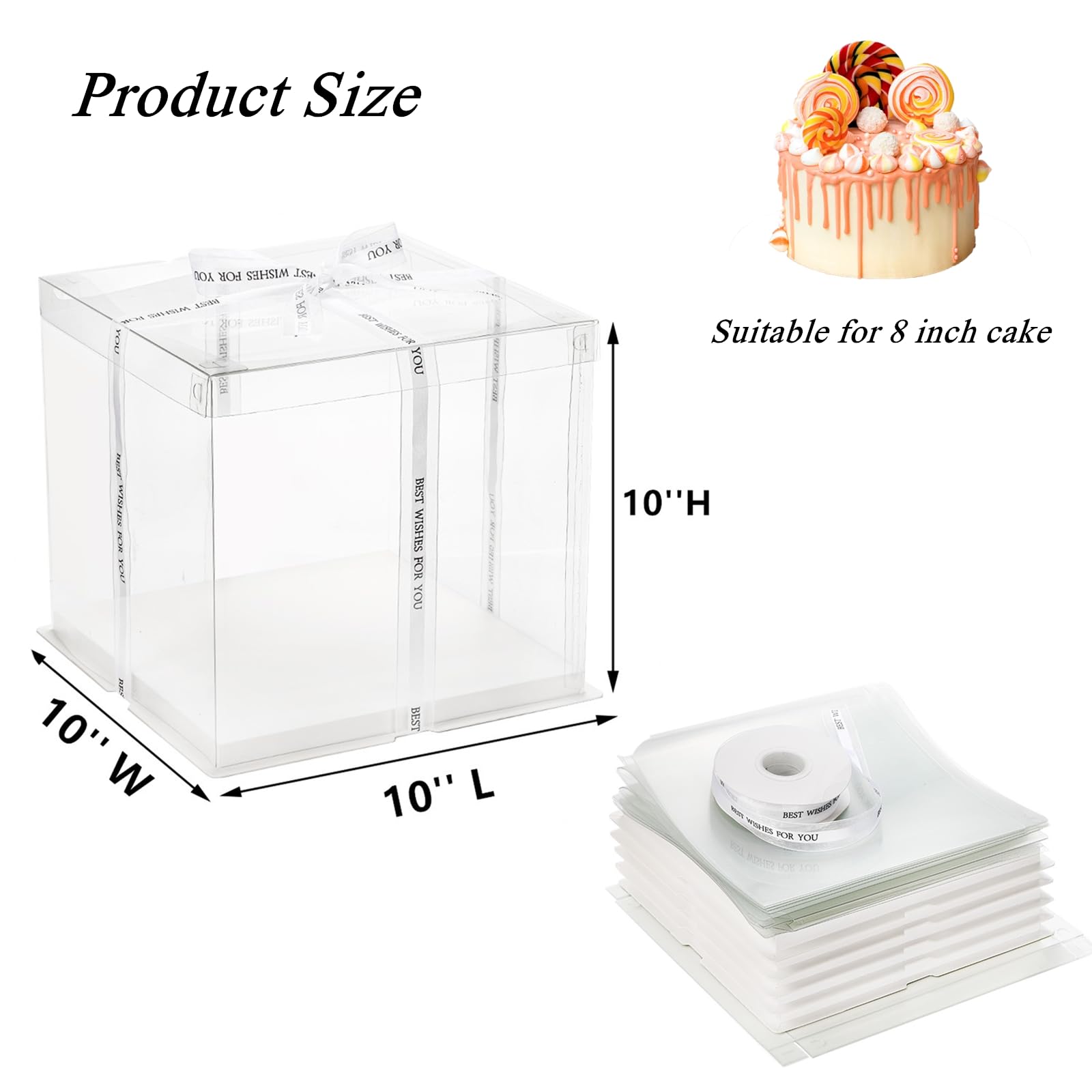 Cididu tapa superior transparente muestra pastel con claridad para exhibir.