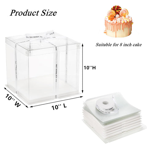 Cididu tapa superior transparente muestra pastel con claridad para exhibir.