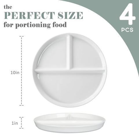 Plato cikiciki de porciones con 3 compartimentos, evita mezclar sabores.