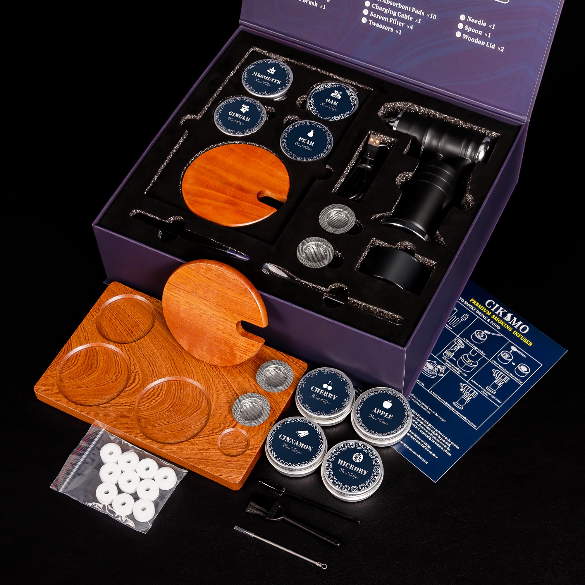 CIKSMO kit para cocteles infunde humo en whisky y bebidas