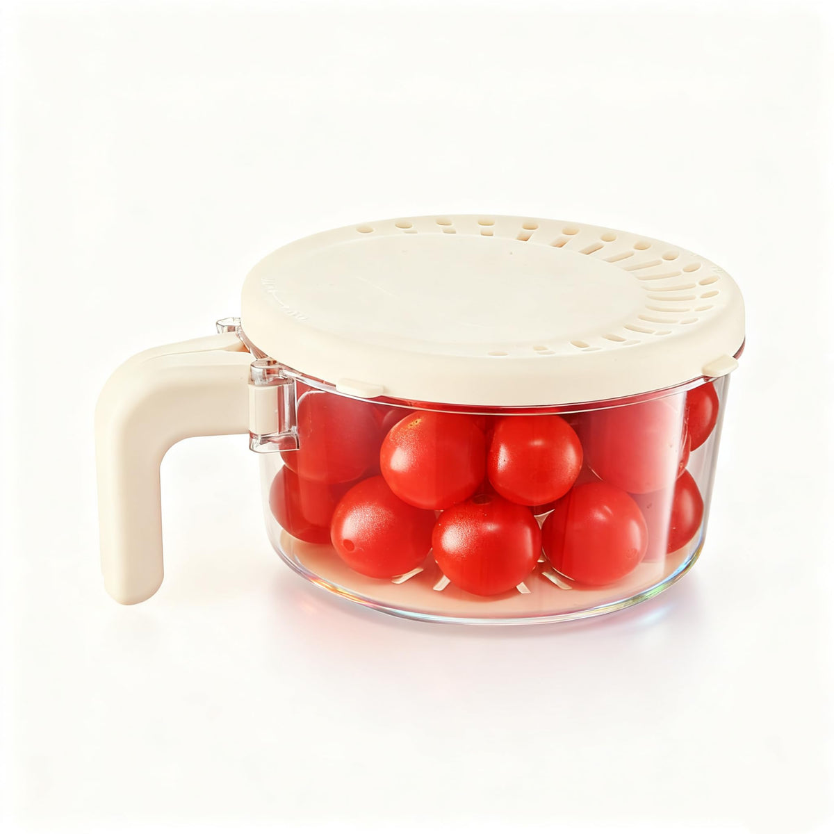 Cingfong cuenco lavando frutas y verduras con drenaje suave, ideal para higiene diaria.
