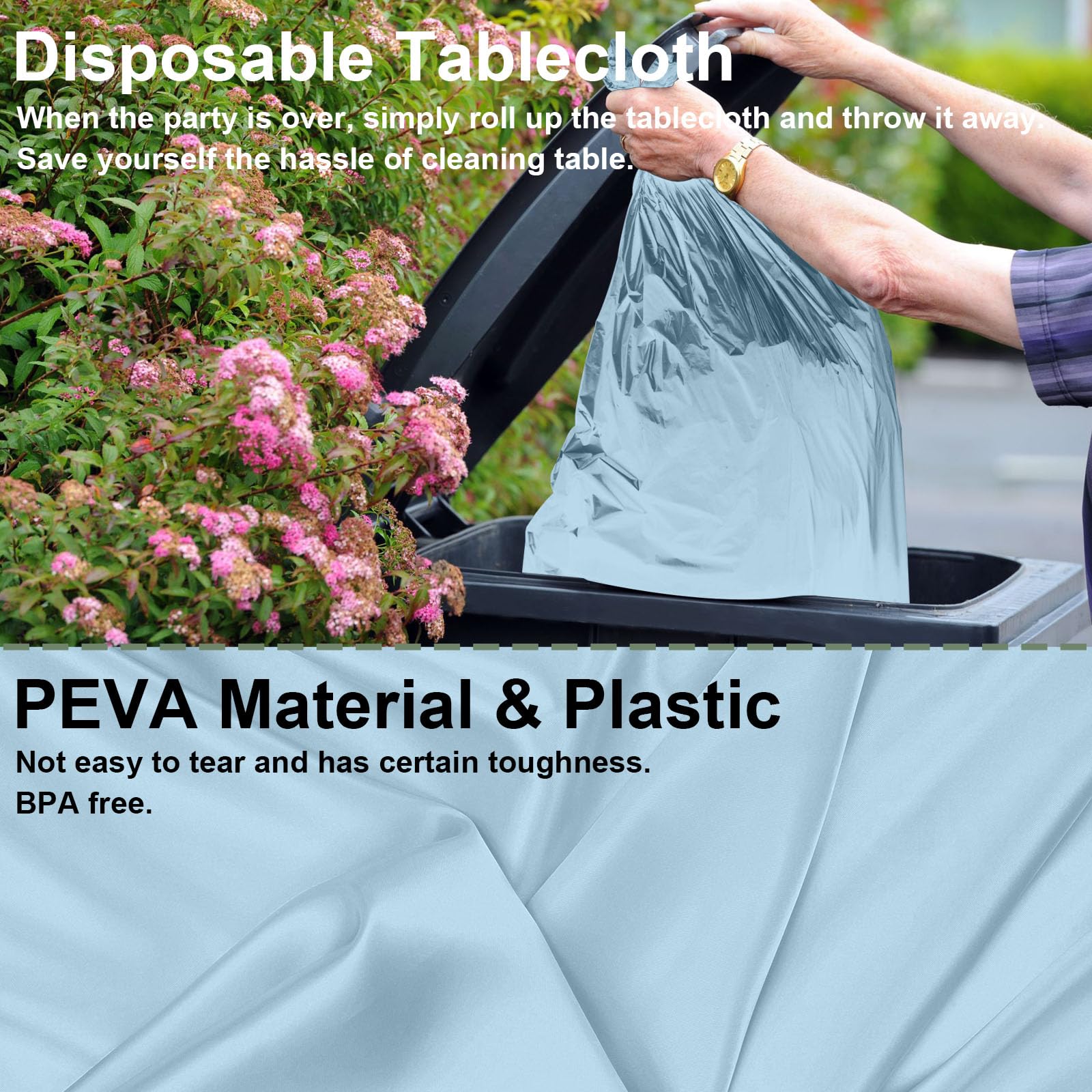 Mantel desechable de CINSOEN resistente a líquidos para mesa limpia
