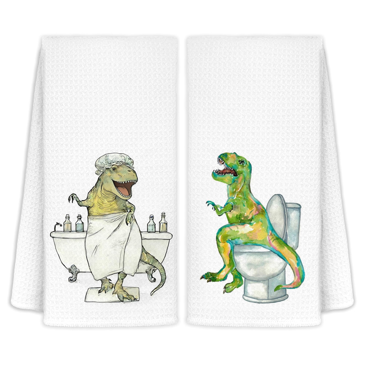 Toallas CIOJUNE dinosaurio para baño infantil, decoran y secan con suavidad.
