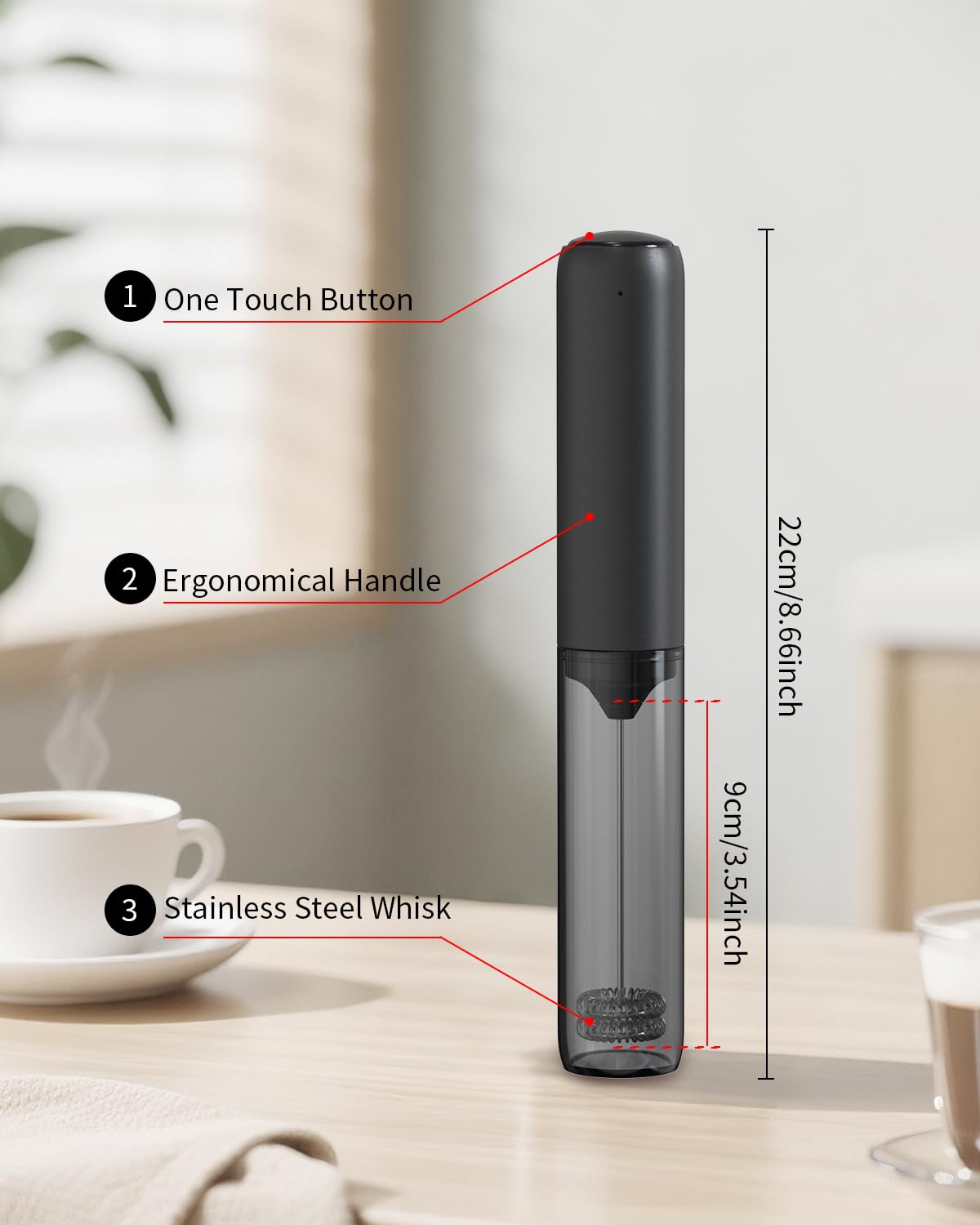Circle Joy recarga con USB-C para uso rápido en casa o viaje.