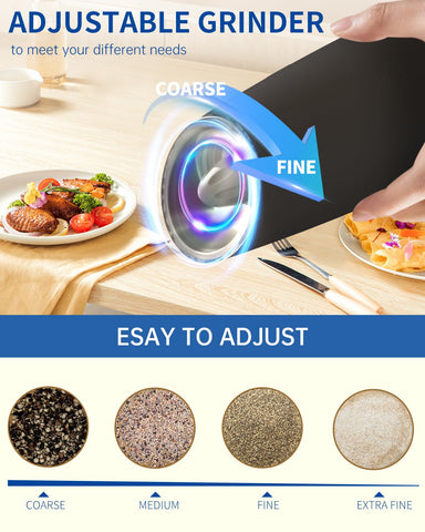 CIRCLE JOY Ajuste de grosor para sal pimienta y especias al gusto.
