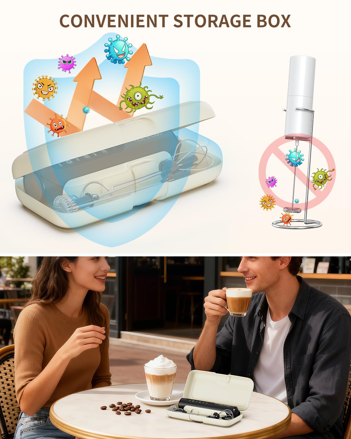 CIRCLE JOY mezclando polvo proteico sin grumos para batidos uniformes