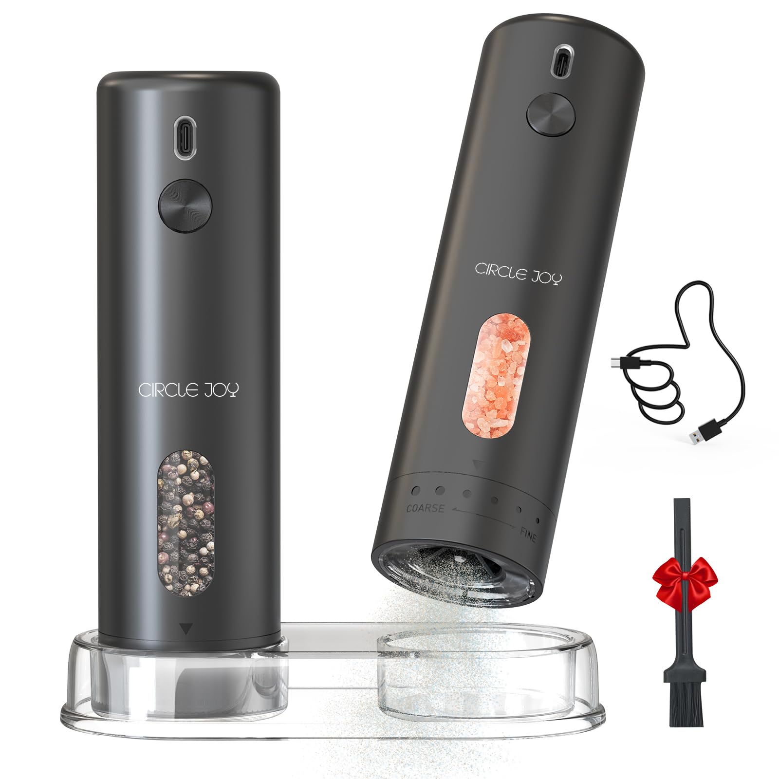 Circle Joy molinillo recargable con base para uso cómodo en la cocina.
