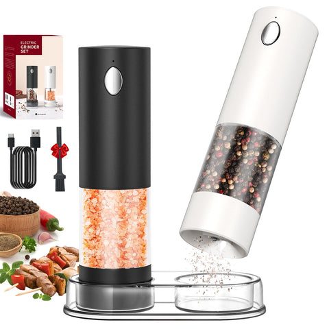 Molinillos eléctricos Circle Joy con base de almacenamiento en la cocina