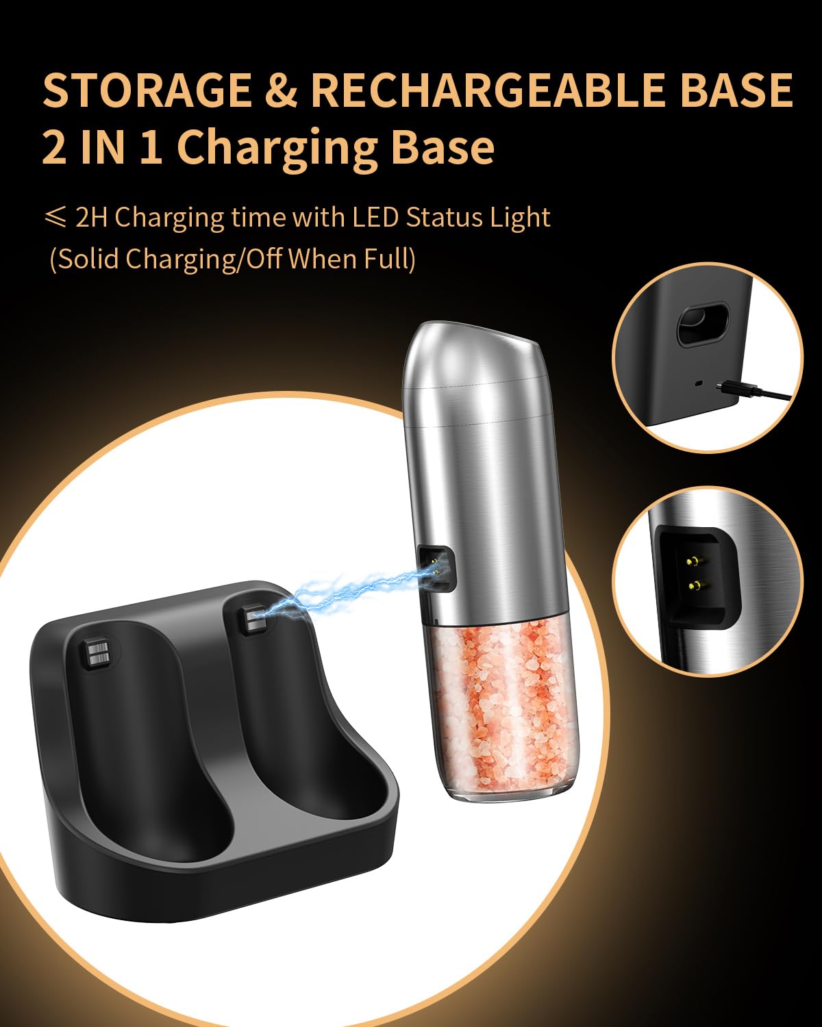 Circle Joy sensor de gravedad para moler al voltear y liberar especias.
