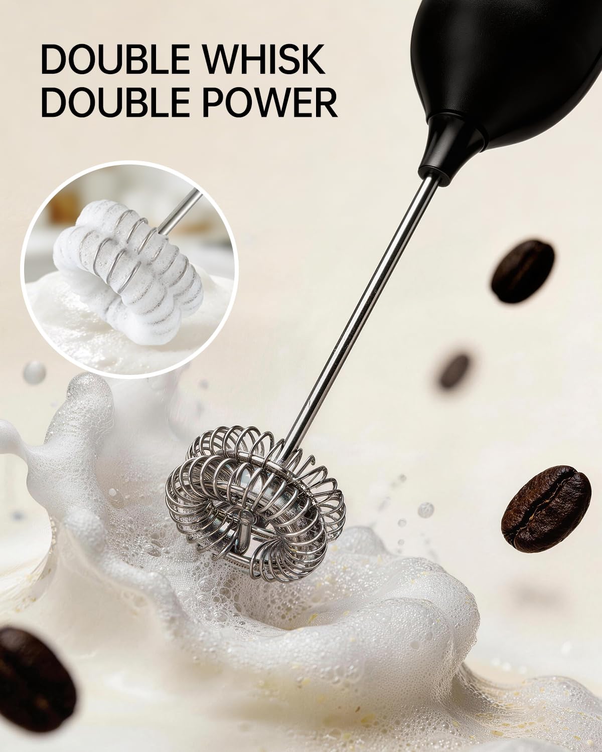 CIRCLE JOY espuma cremosa en primer plano, textura ideal para latte