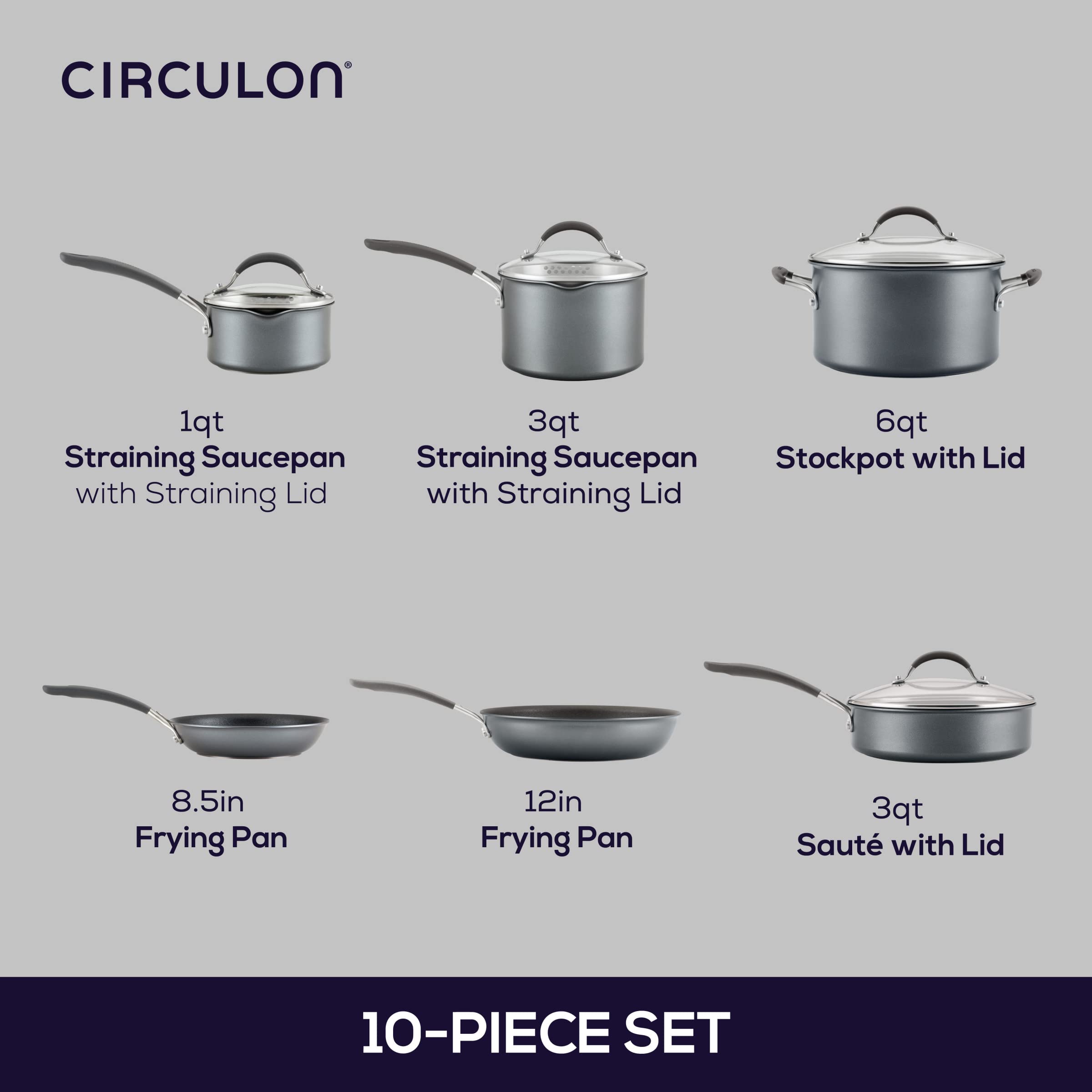 Circulon A1: base de acero inoxidable apta para inducción y calor uniforme.