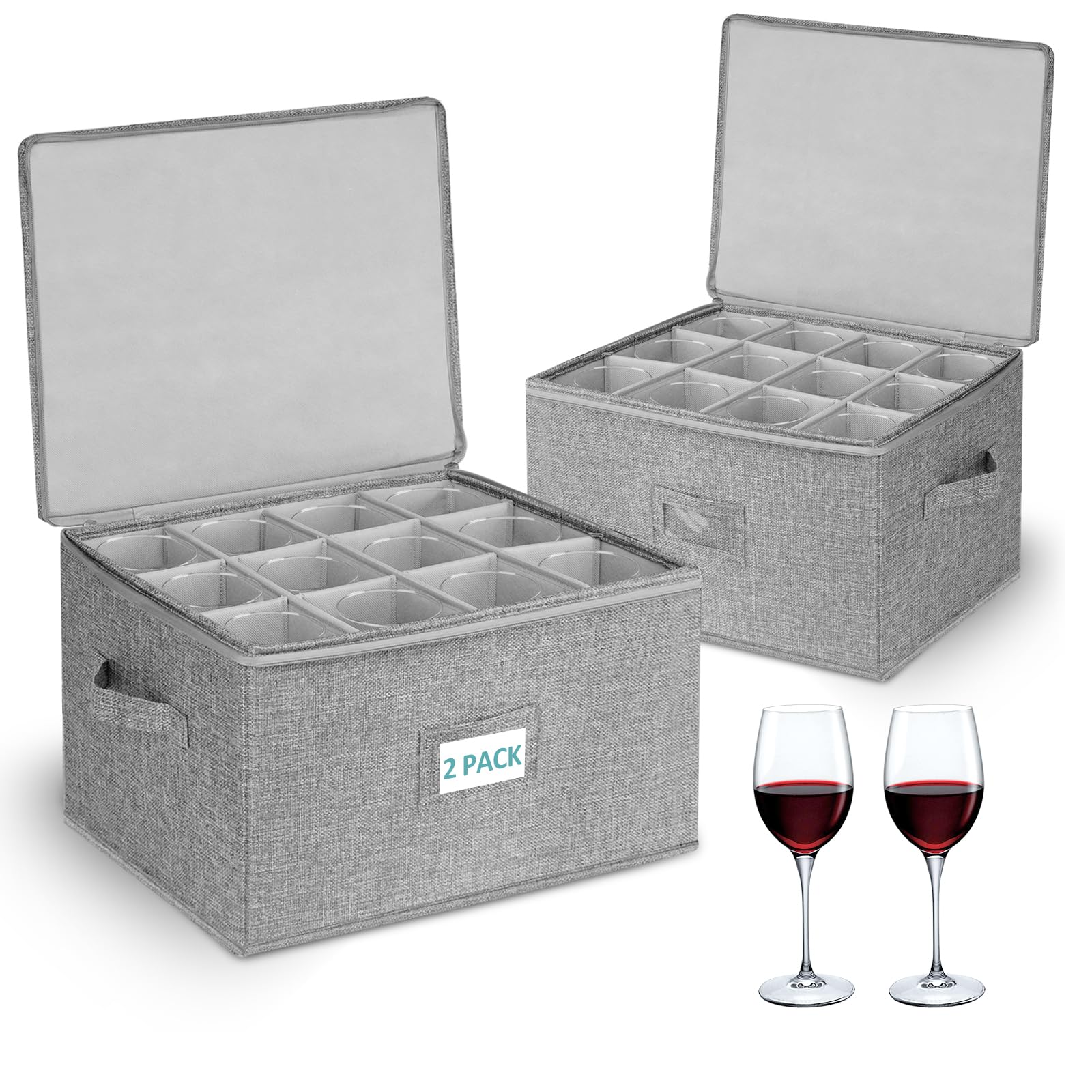 Cirhy caja copas protección móvil: protege copas frágiles durante mudanzas.