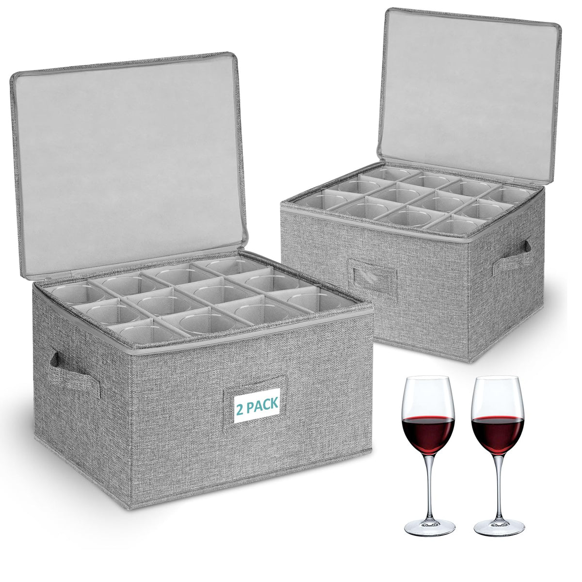 Cirhy caja copas protección móvil: protege copas frágiles durante mudanzas.