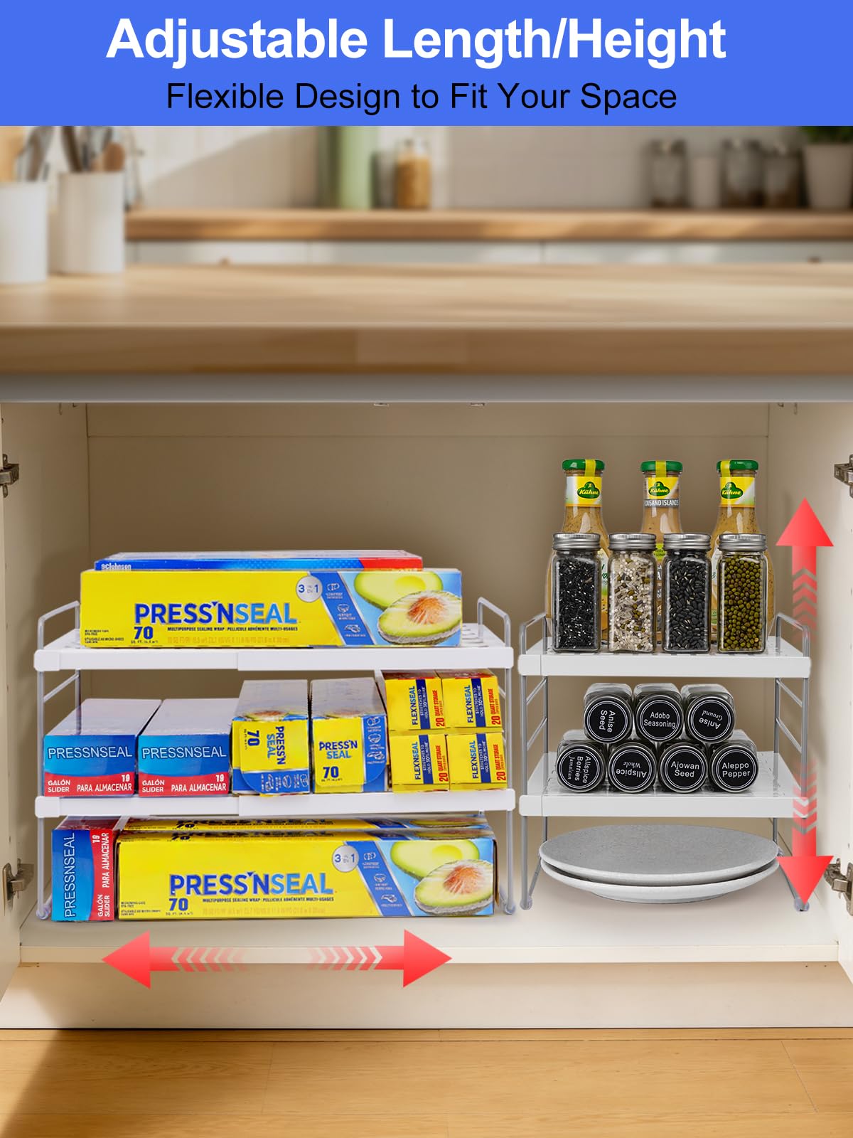Cirhy compacto para armario de cocina mantiene utensilios organizados.