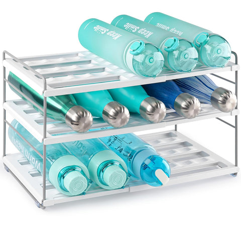 Cirhy organizador de botellas para armario con 3 estantes, optimiza el espacio.