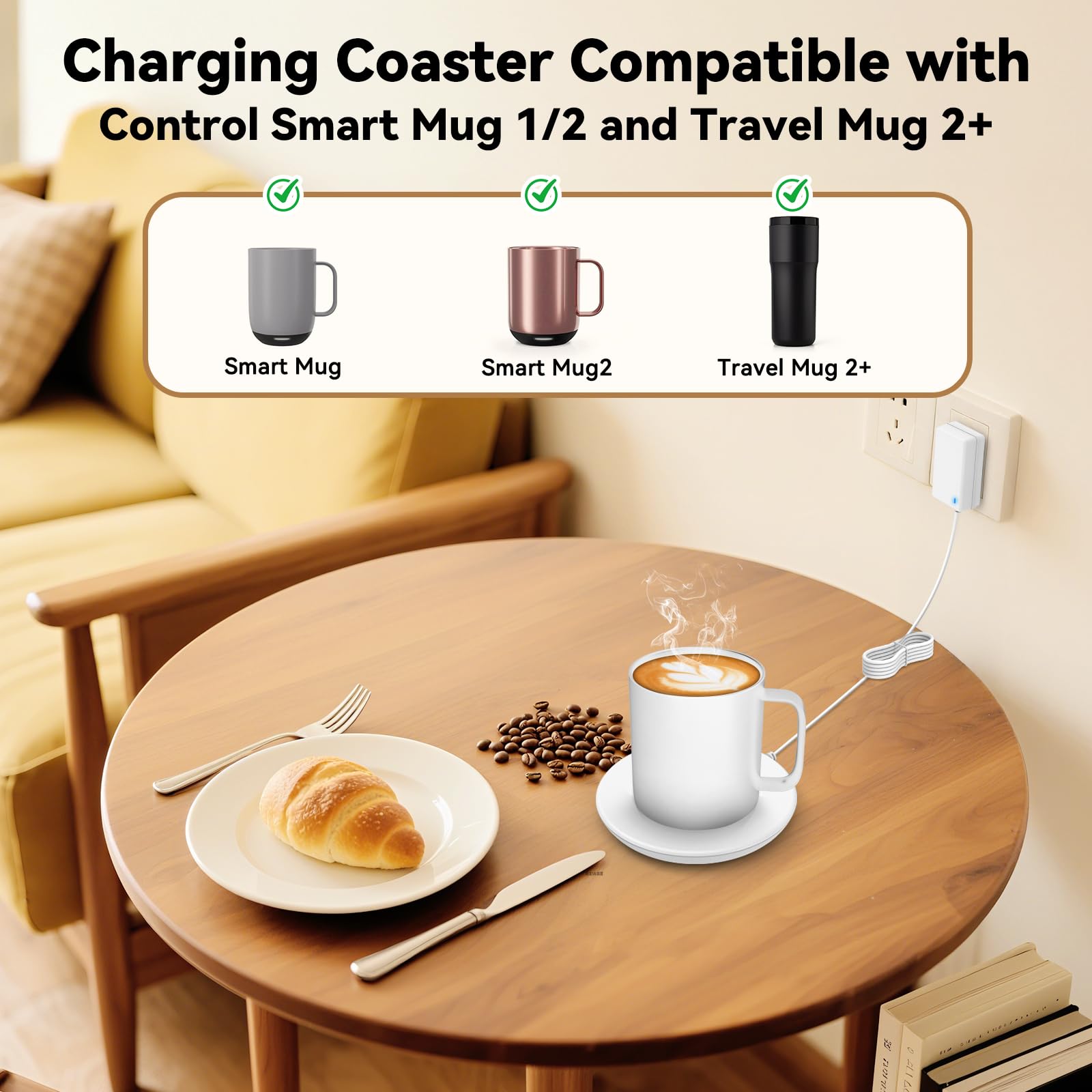 Cisain cable de alimentación para tazas inteligentes, compatible con varias generaciones.
