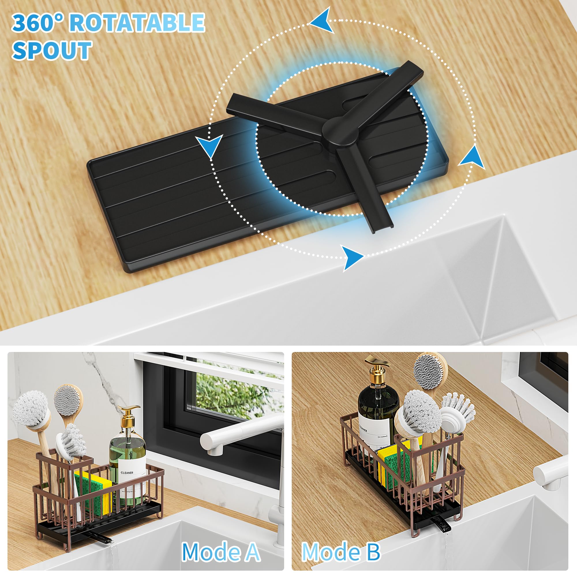Cisily dispensador de jabón para cocina mantiene el mostrador limpio y ordenado