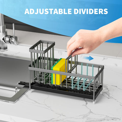 Cisily organizador de fregadero compacto para cocinas con poco espacio.
