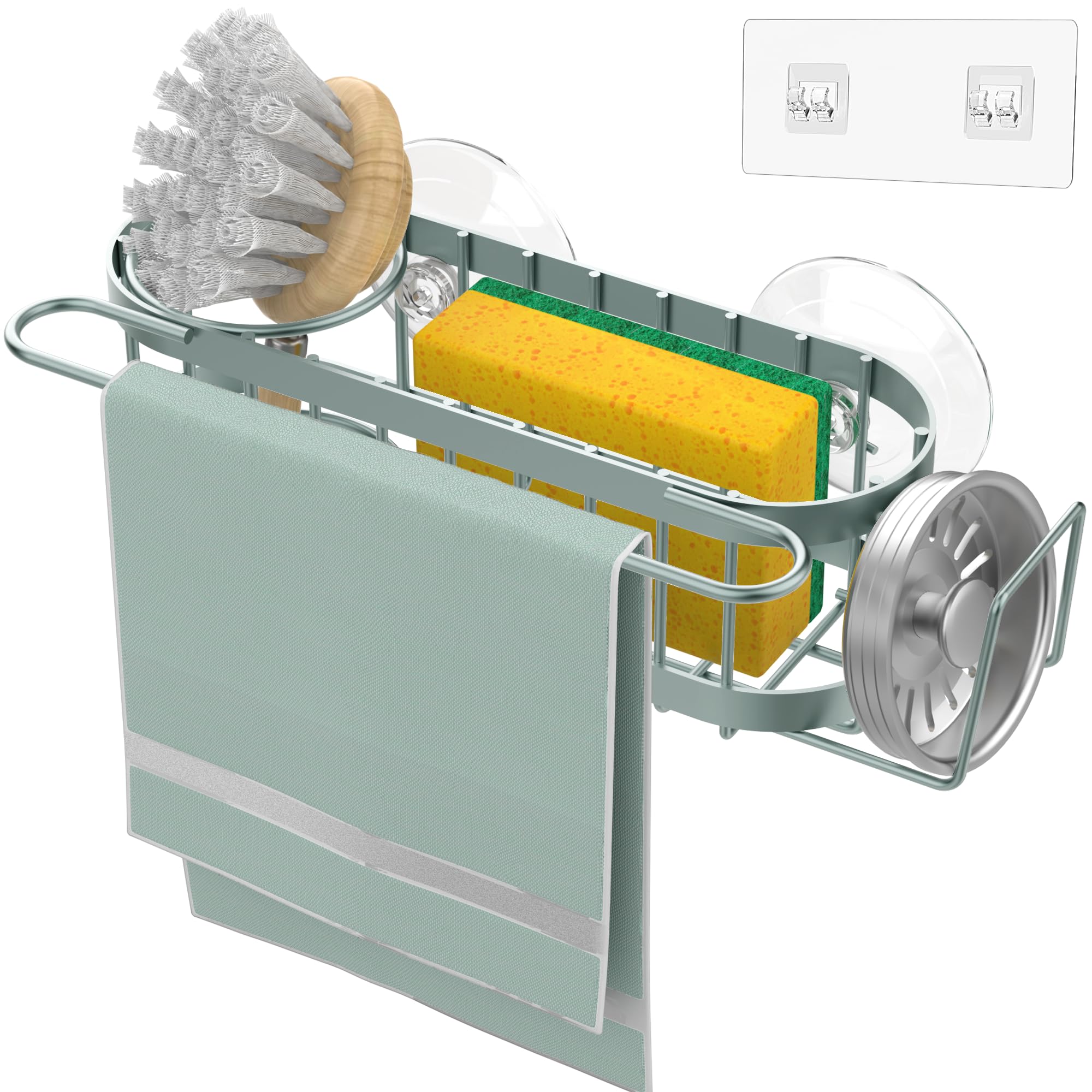 Cisily organizador de fregadero con doble sistema de montaje para mayor flexibilidad