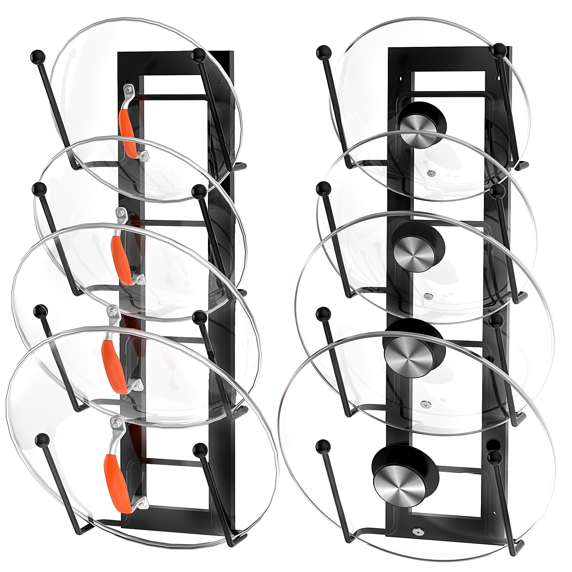 Cisily: organizador de tapas con 8 niveles para acceso rápido y orden en la cocina.