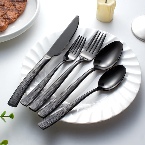 CITESANA cuchillos de cena con mango ripple ofrecen filo estable